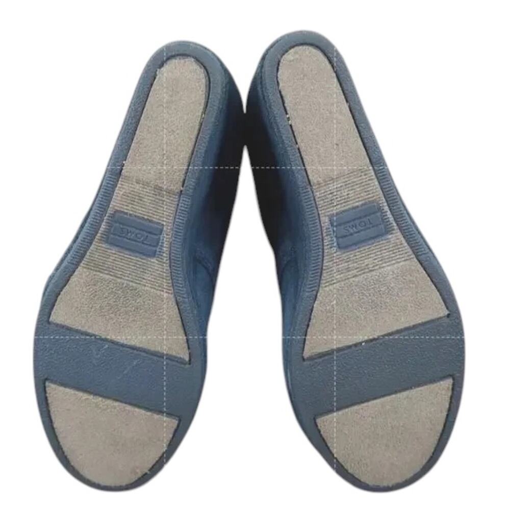Toms Shoes Womens 6.5 Bootie Wedge Desert Suede Blue Chukka Lace Up Kala Classic - Picture 6 of 9